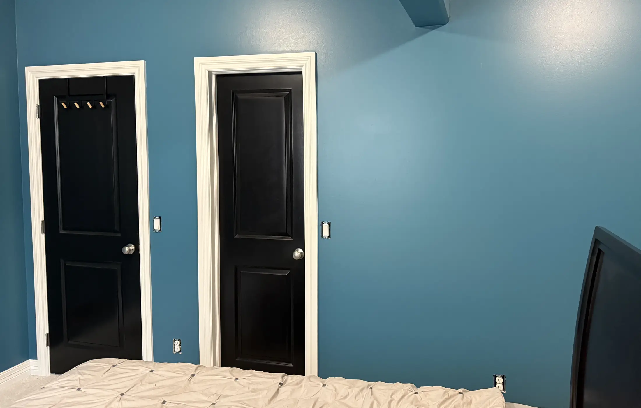 Exterior during cleaning, scraping, and prep work